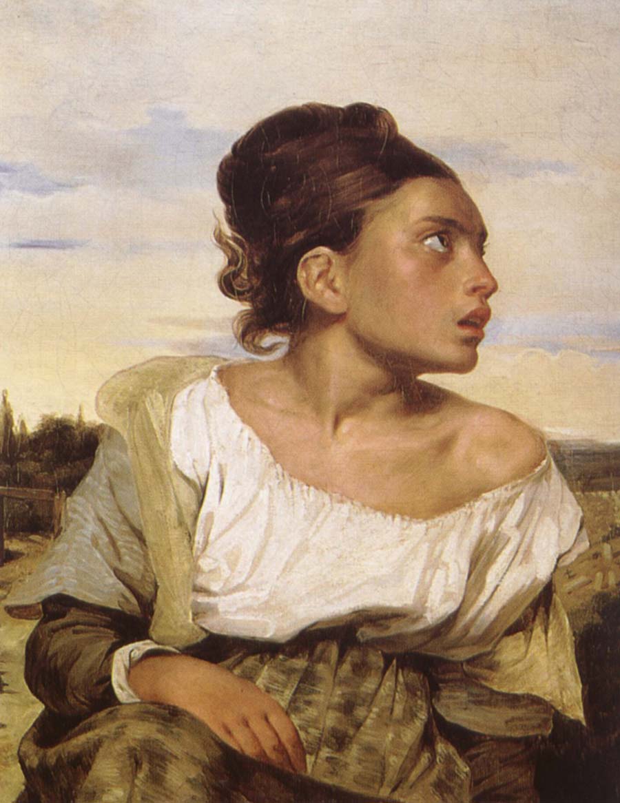 Eugene Delacroix Foraldralos girl pa kyrkogarden